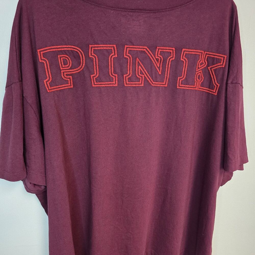 Victoria's Secret Pink sz XXL Maroon shirt NWT
